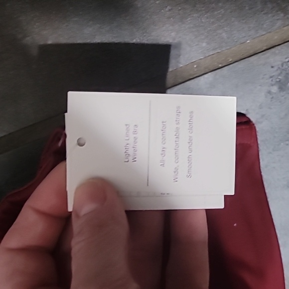 NWT Auden Burgundy Lightly Lined T-shirt Wire Free Bra 46C - Picture 2 of 3